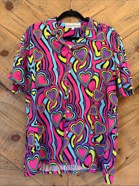 iHeartRaves Lover Boy Men's Camp Shirt L NWOT